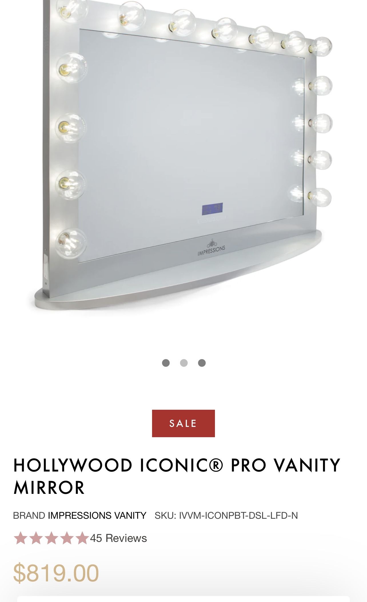Hollywood Impressions Vanity Mirror