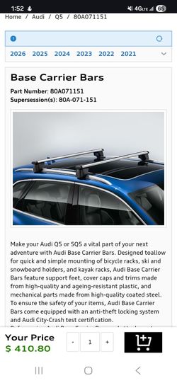 Audi Q5 oem roof rack