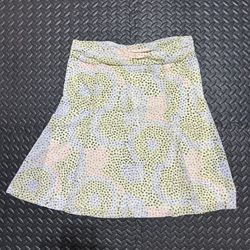 Vintage Kenneth Cole Midi Skirt Geometric Dots Flowy Lined Festival Y2K Womens 8