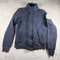 Vintage Hollister Sweater Men’s M Blue Faded Sweater Surf Distressed Button Y2K