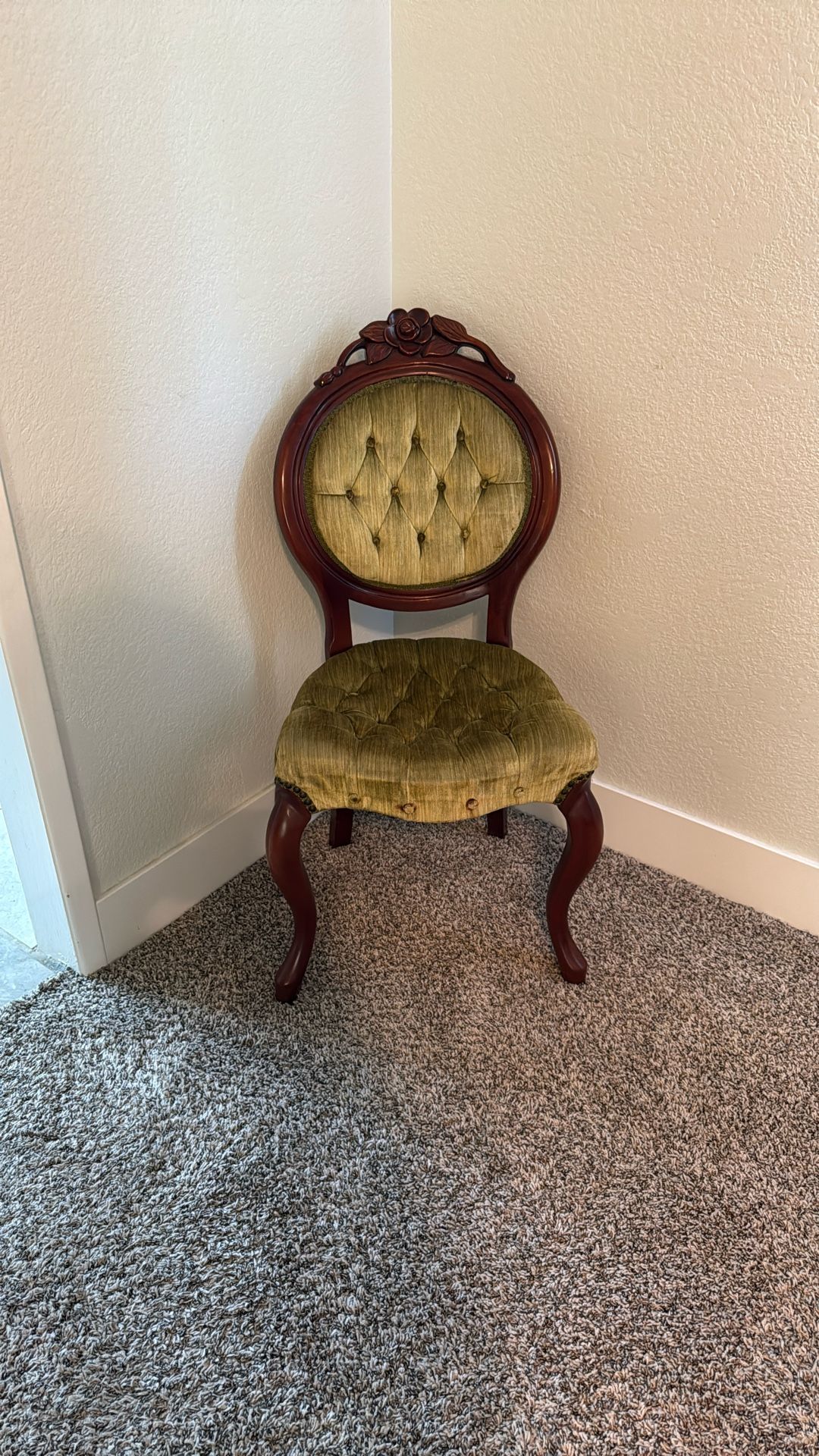 Vintage Antique velour Chair