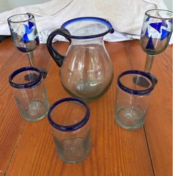 Blue bottle glassware