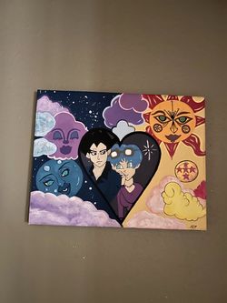 Bulma and Vegeta painting