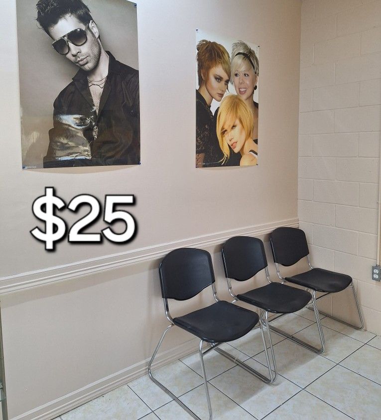 3 Waiting Area Chairs