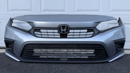 LUNAR SILVER HONDA CIVIC 2022 2023 2024 FRONT BUMPER