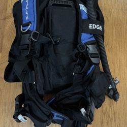 Scuba Buoyancy Compensator, Swim Fins, Soft Weight 20 Pound Belt