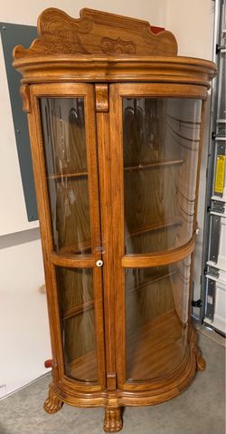 Oak Curio Cabinet