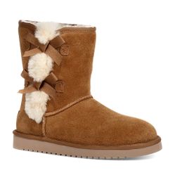 NIB Women's Koolaburra UGG Victoria Short Winter Boots (1015874) Chestnut Size 8