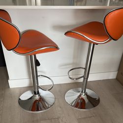Orange Barstools 