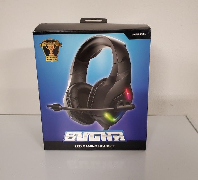 New Bugha LED Gaming Headset With Mic And PC Connector