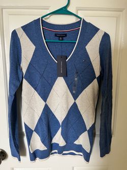 Tommy Hilfiger Argyle V-Neck Sweater XS
