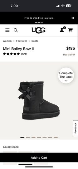 UGG Mini Bailey Bow || Size 7