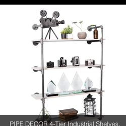 Pipe Decor 4 Tier Shelves Rack $40