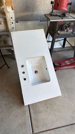 Bathroom sink with counter top