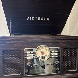 Victoria 6 in 1 Blutetooth Record Player And Multimedia center