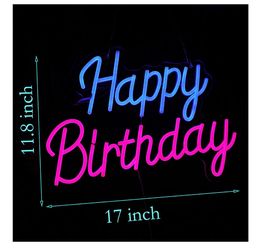 Neon birthday sign