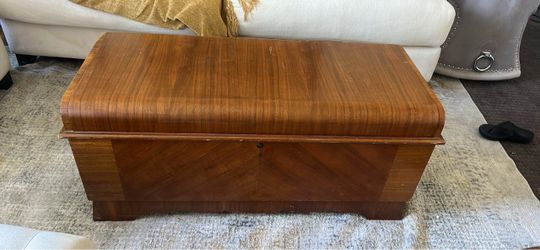 Vintage Wooden Storage Chest Trunk
