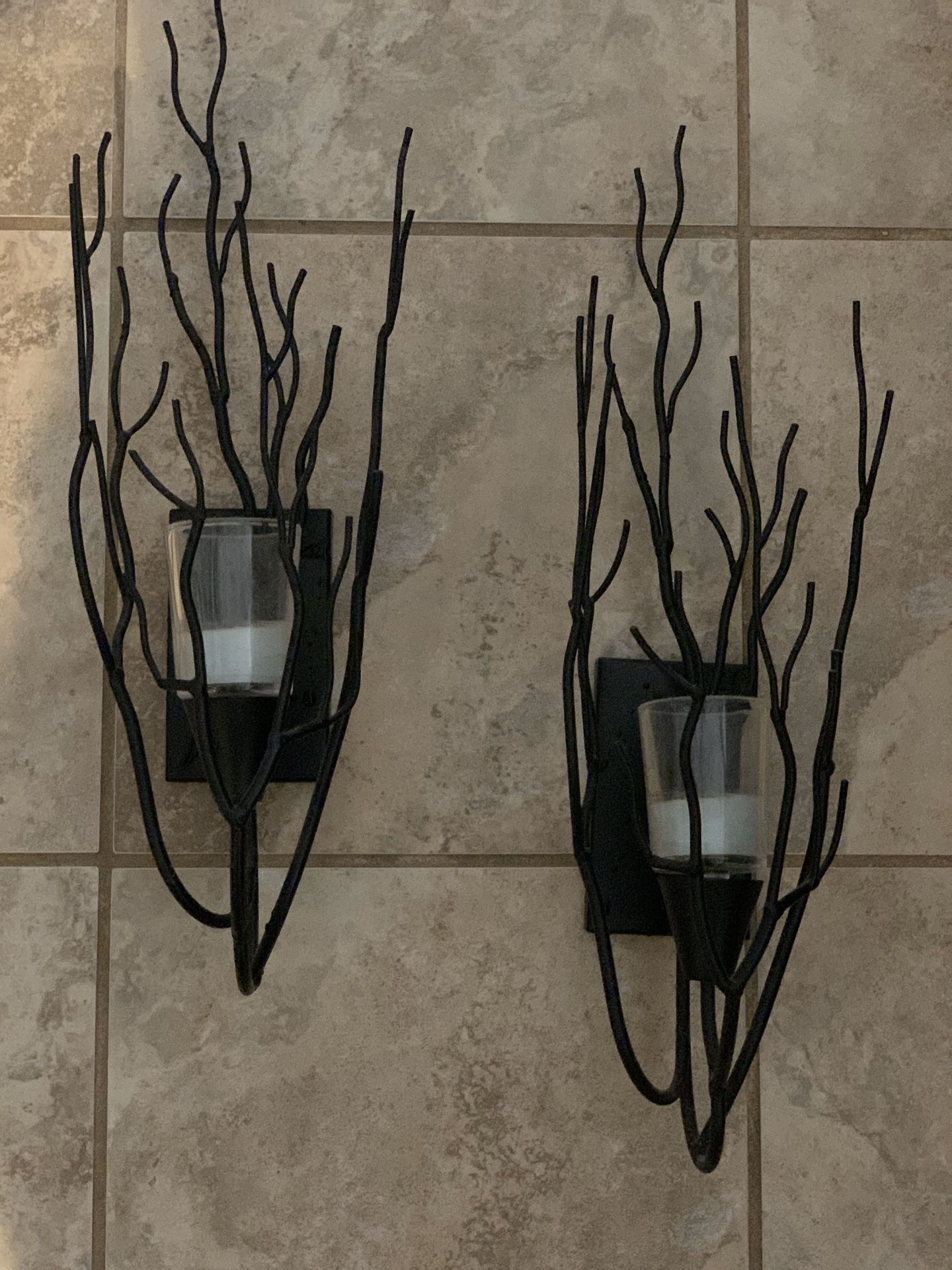 Black Candle holders for wall