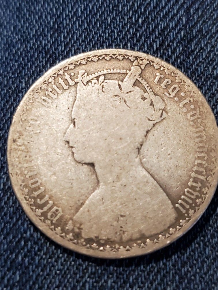 1868 Great Britian One Florin Silver Coin!