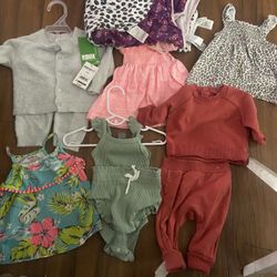 Baby Girl Bundle Clothes W Swaddles