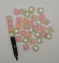 Mix Clear Pillow Acrylic Beads