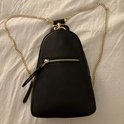 Black Leather Backpack