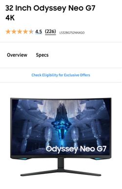 Samsung Odyssey Neo G7 Monitor 4k 32 Inch 165Hz