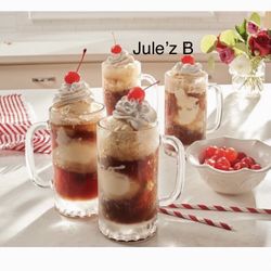 Princess House.  Set De 4 Vasos Cerveceros Nuevos En Su Caja 