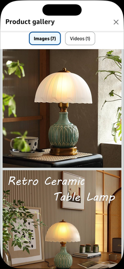 Retro Mushroom Lamp 16”
