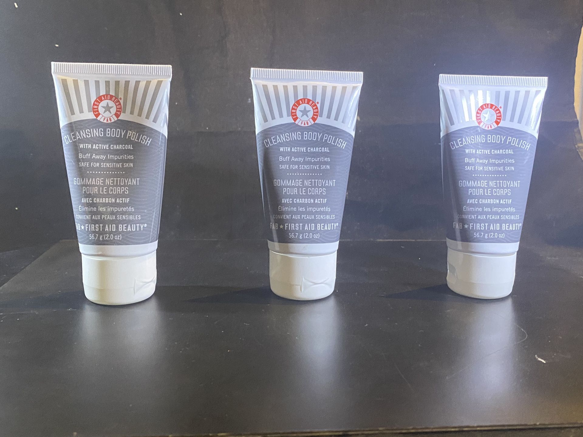 NEW First aid beauty cleansing body polish with active charcoal