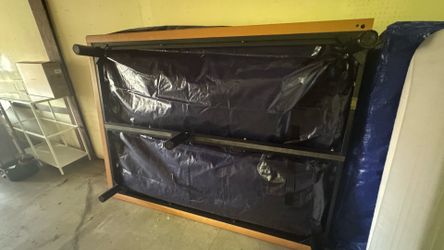 Clean! Queen foam mattress with bed frame