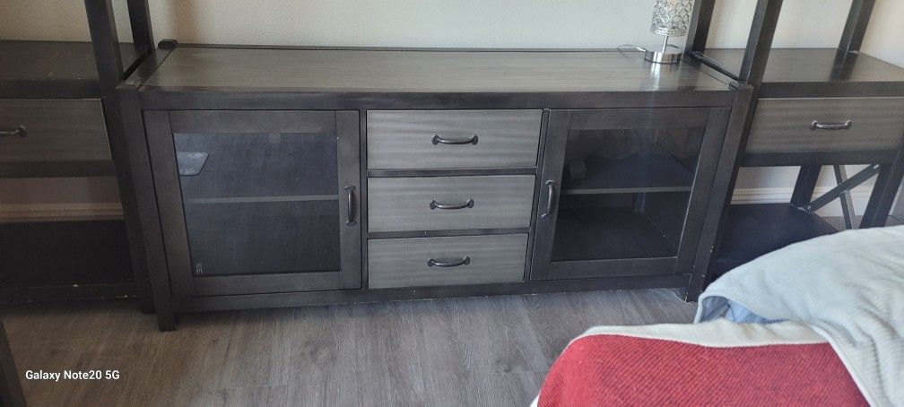 Modern Entertainment Center/TV Stand Set