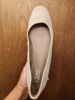 TOMS Briella Ballet Flat - Champagne Metallic Suede