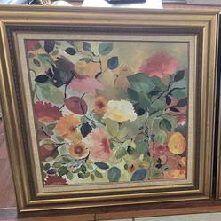 Two Floral Pictures  With Frames