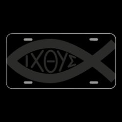 License Plate Novelty Car Front Ichthys Jesus Christ Symbol Fish