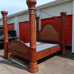 King Size Canopy Bed Frame With Boxspring 