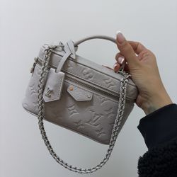 Louis Vuitton Vanity Chain Pouch Blush Pink/Gray RARE COLOR