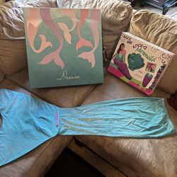 )Mermaid Stuff (Mermaid swim Tail, artwork and blanket)