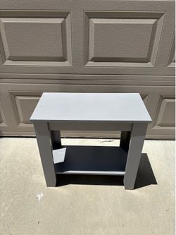 Gray end side table