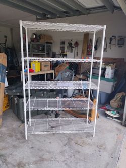 White fully assembled STYLE SELECTIONS 5-tier 48x18x72 Wire Shelving Unit