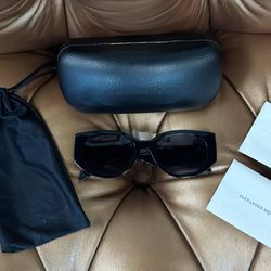 Alexander McQueen Red Graffiti Logo Sunglasses AM0330S 002 Black/Red 54mm Box Dust Bag Booklets