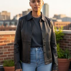 Rem Garson Leather Jacket Size S -xl