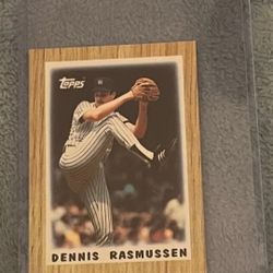 1987 Topps Major League Leaders Minis Dennis Rasmussen #66 New York Yankees