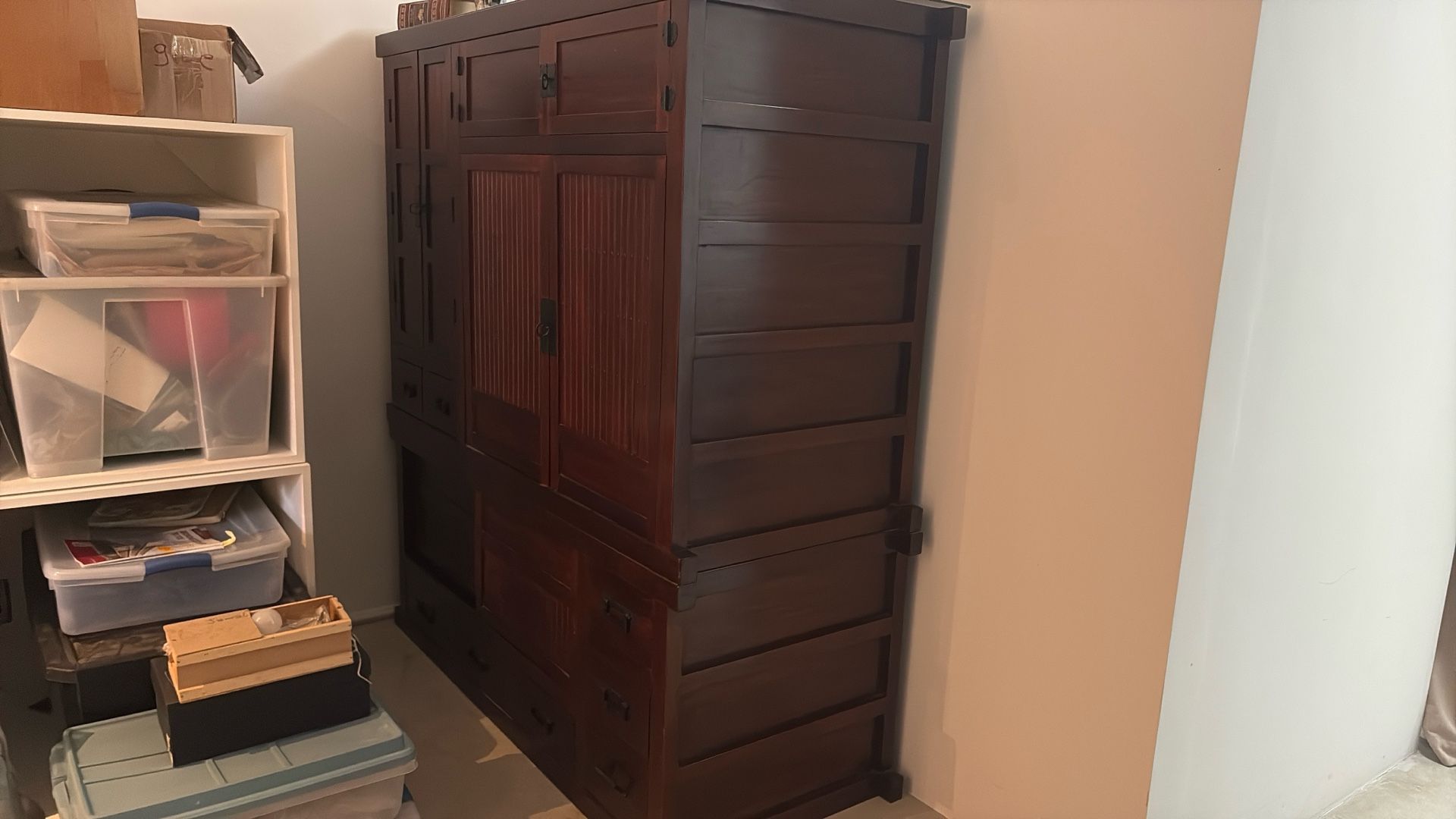 Chinese Chest With Cabinets And Drawers