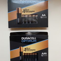 Duracell Optimum 12 pack AA or AAA batteries 