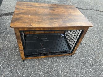 Dog cage with table top