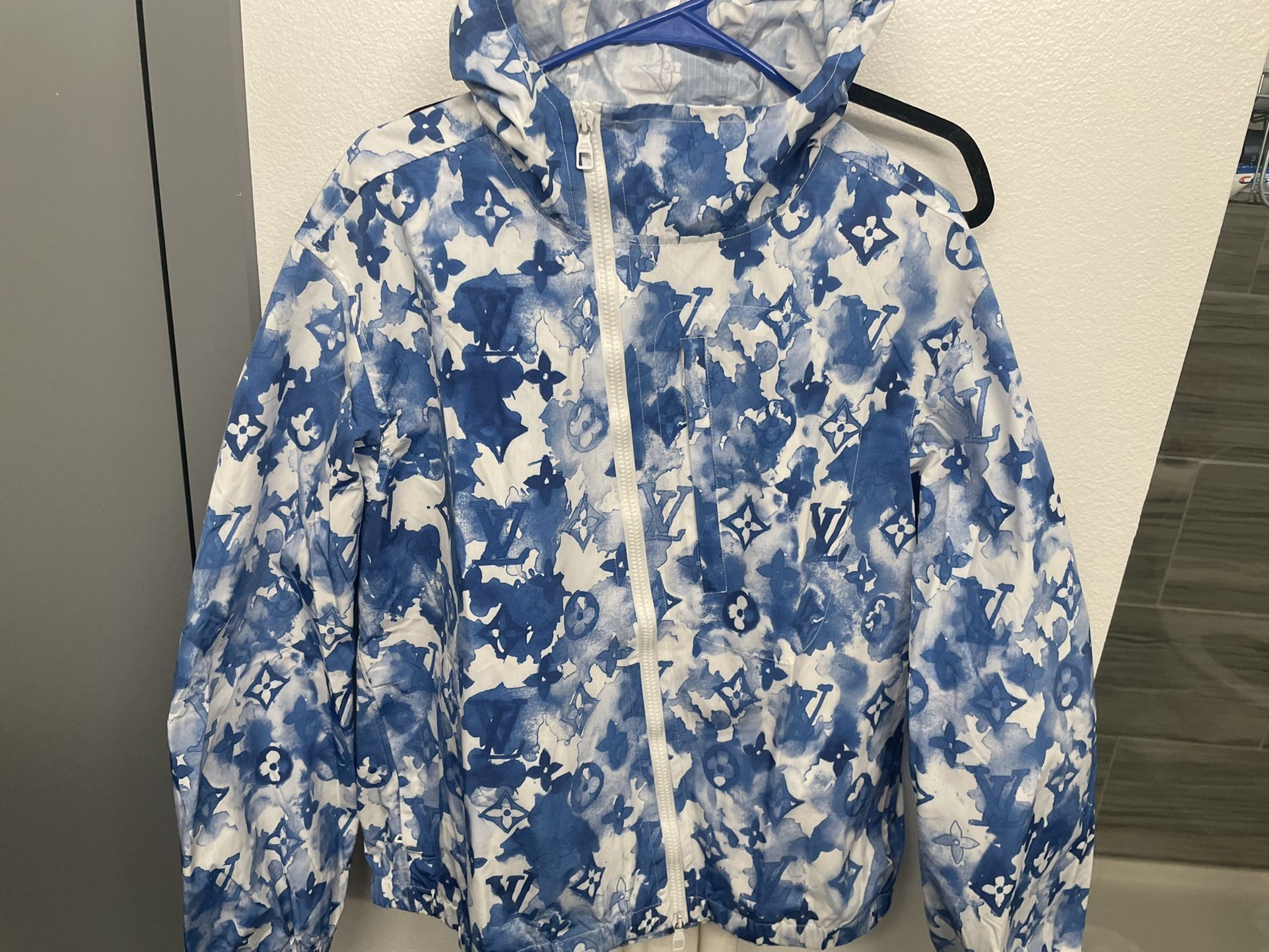 Louie Vuitton Blue Watercolor Monogram Windbreaker