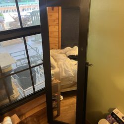 Jewelry Armoire with Full Length Mirror 