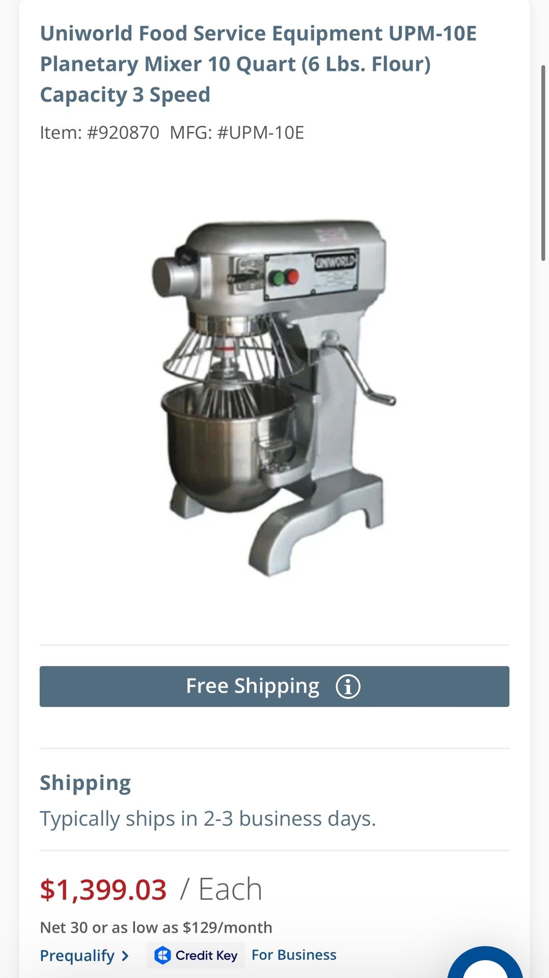 Commercial Mixer