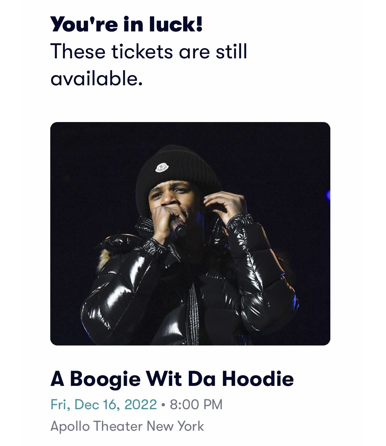 A Boogie Concert In New York